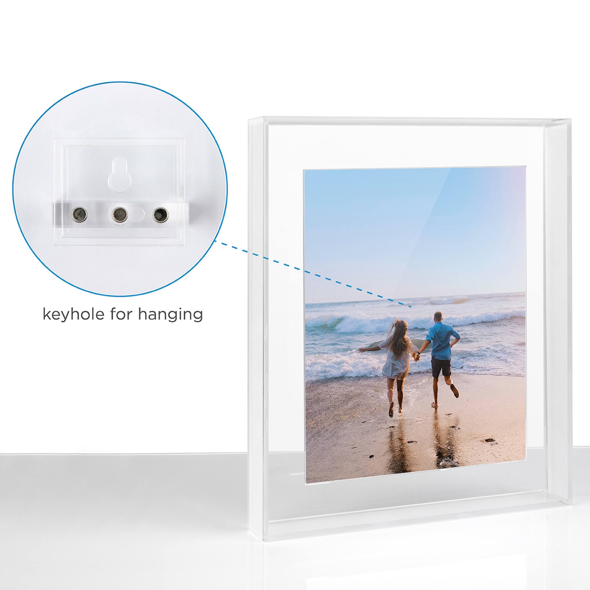 Wexel Art Neon Float Frame with Magnetic Photo Holder